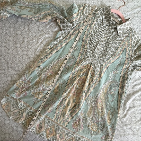 Soft Surroundings Tabitha by Pastel Paisley Floral Tunic Blouse Size M - Picture 9 of 10